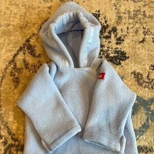 Widgeon baby blue fleece hooded jacket 6 months